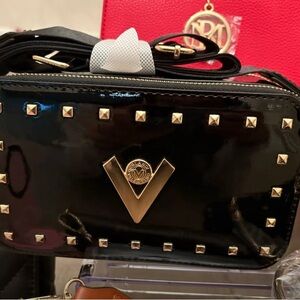 Black Studded Valentino Orlandi Women's Bag